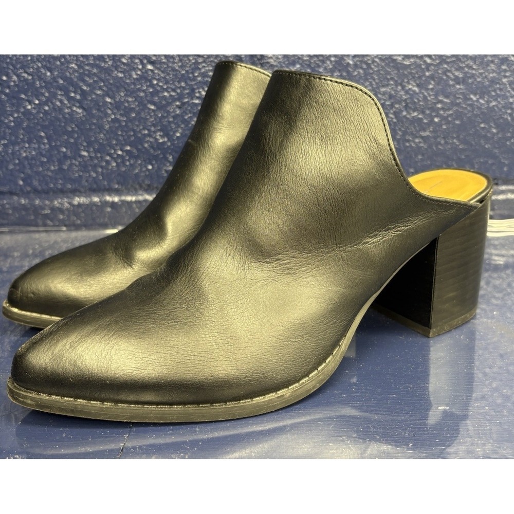 Mules Women's Shoes Black Heels Size 9.5